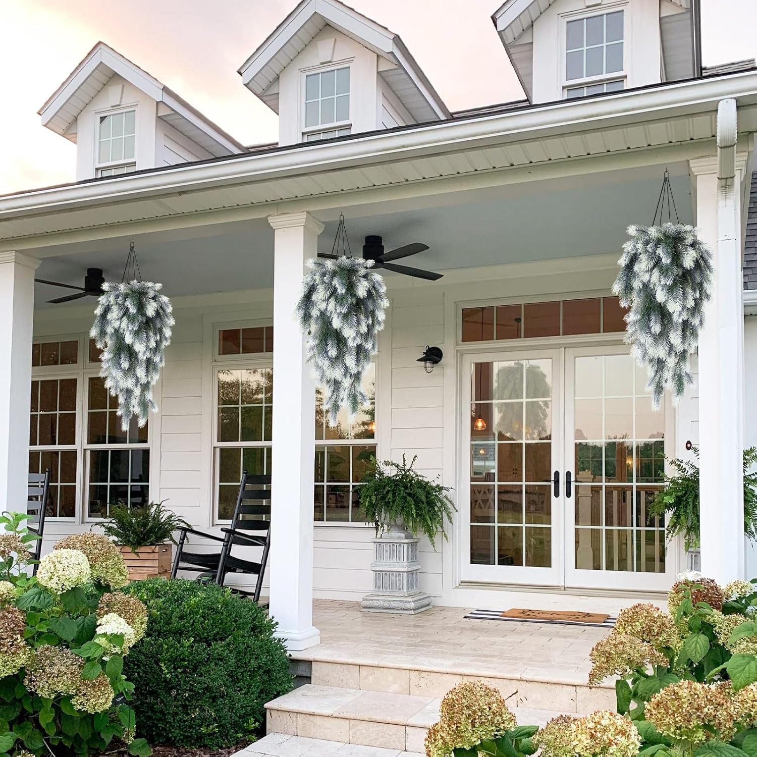 RECUTMS 2-Pack Artificial Pine Needle Branches for Christmas Decor