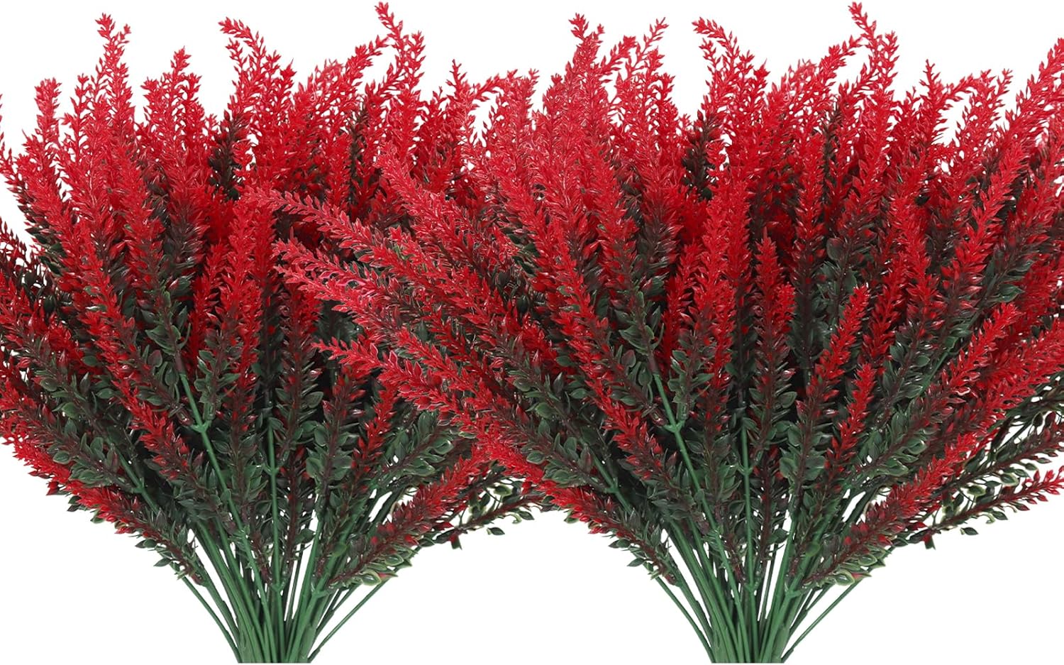 RECUTMS Artificial Lavender Flowers Bouquet 12 PCS Red