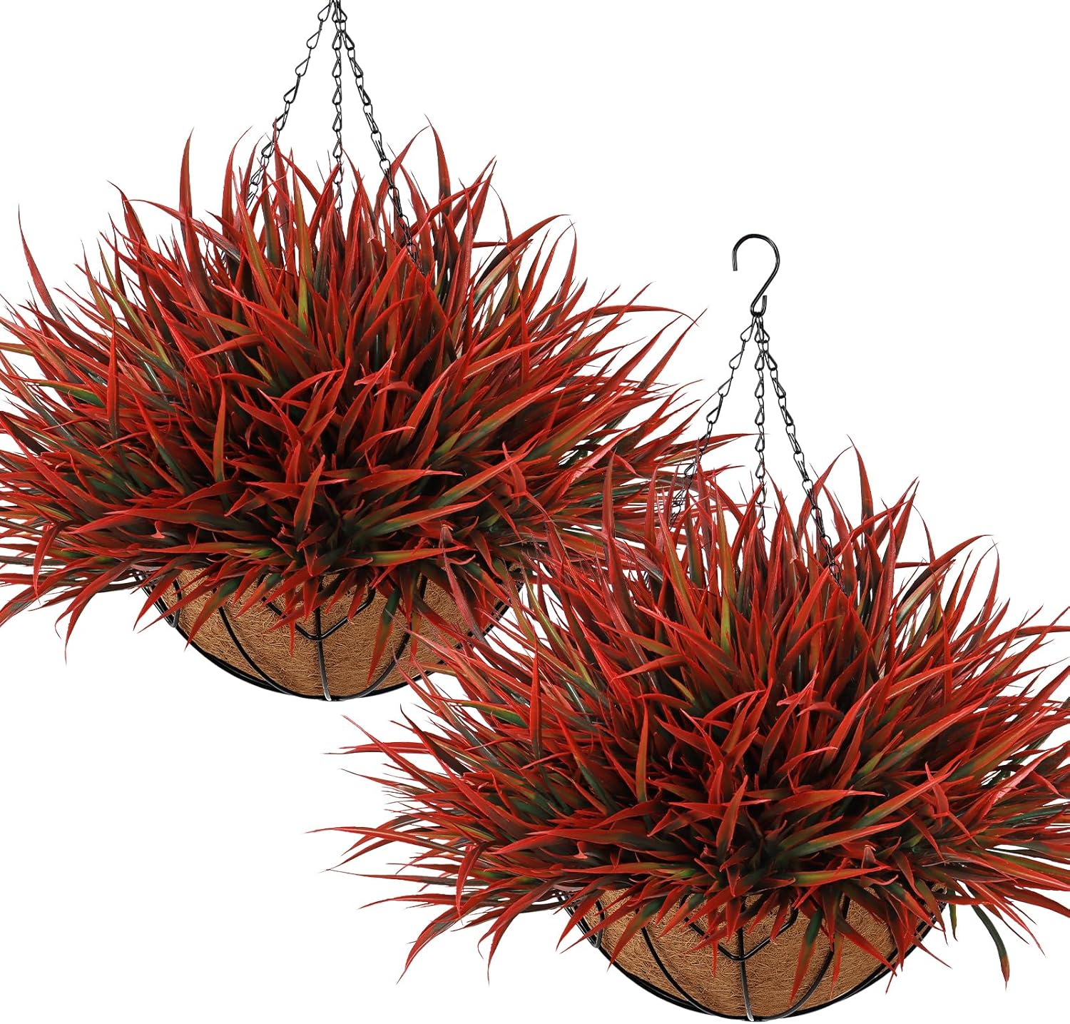 KHOYIME 2 Set Artificial Hanging Plants Basket Decor