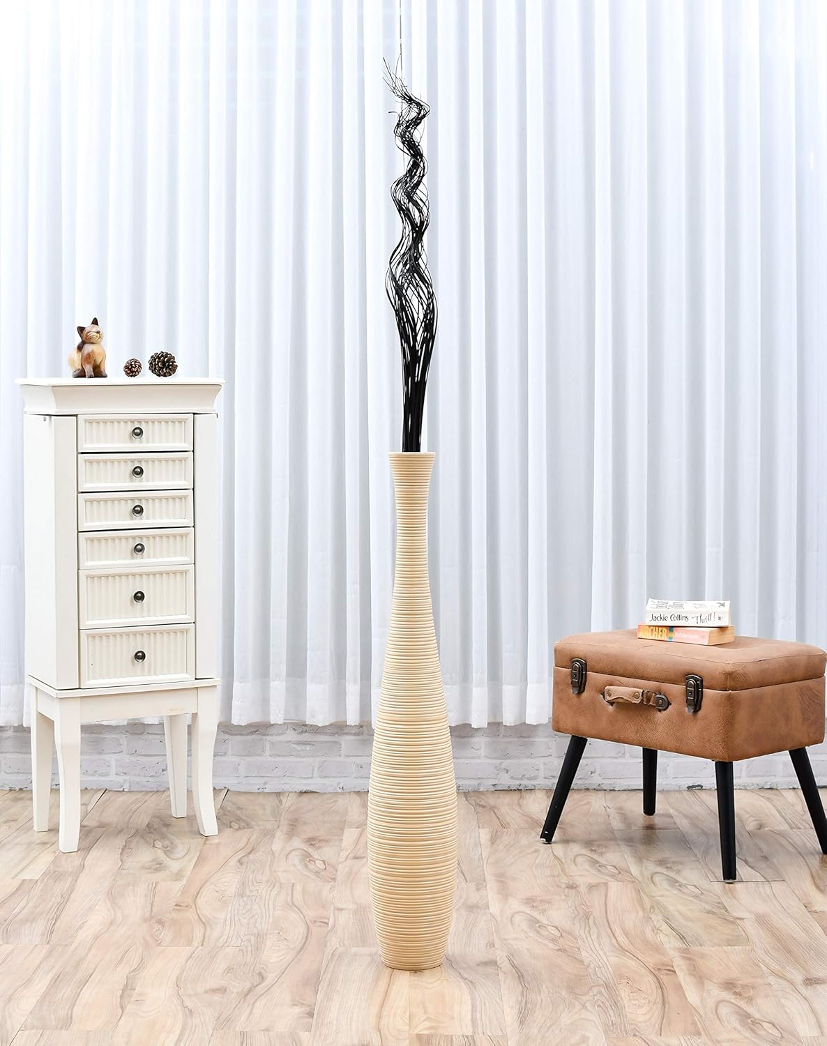 Leewadee Wavy Palm Leaves Decorative Branches 39 inches