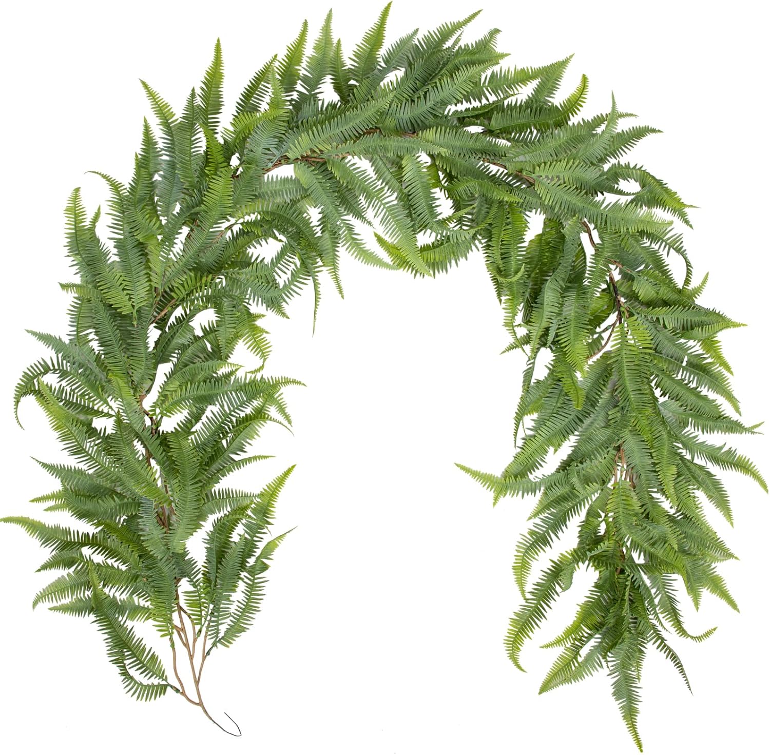 Briful 5ft Artificial Boston Fern Garland for Home Decor