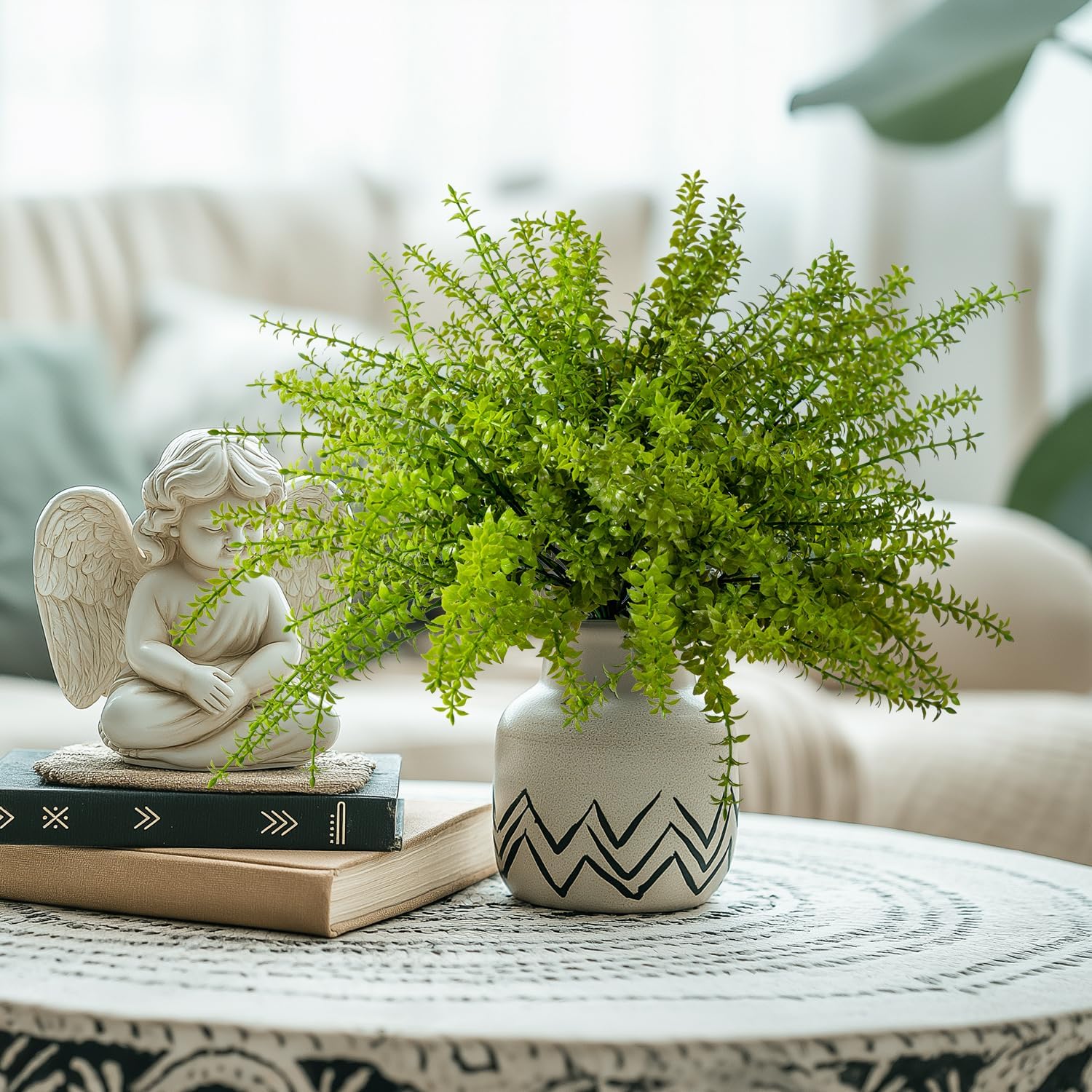 5PCS Artificial Boxwood Greenery Faux Plants for Garden Farmhouse Decor