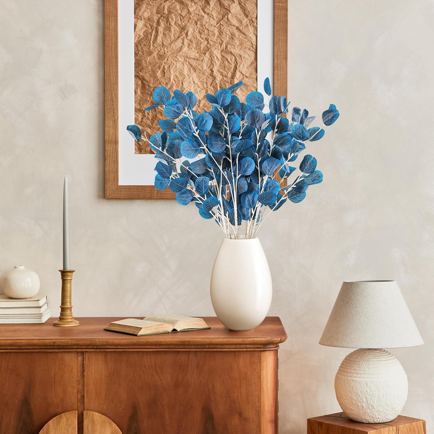 7PCS Long Artificial Eucalyptus Stems for Home Decor and Floral Arrangements