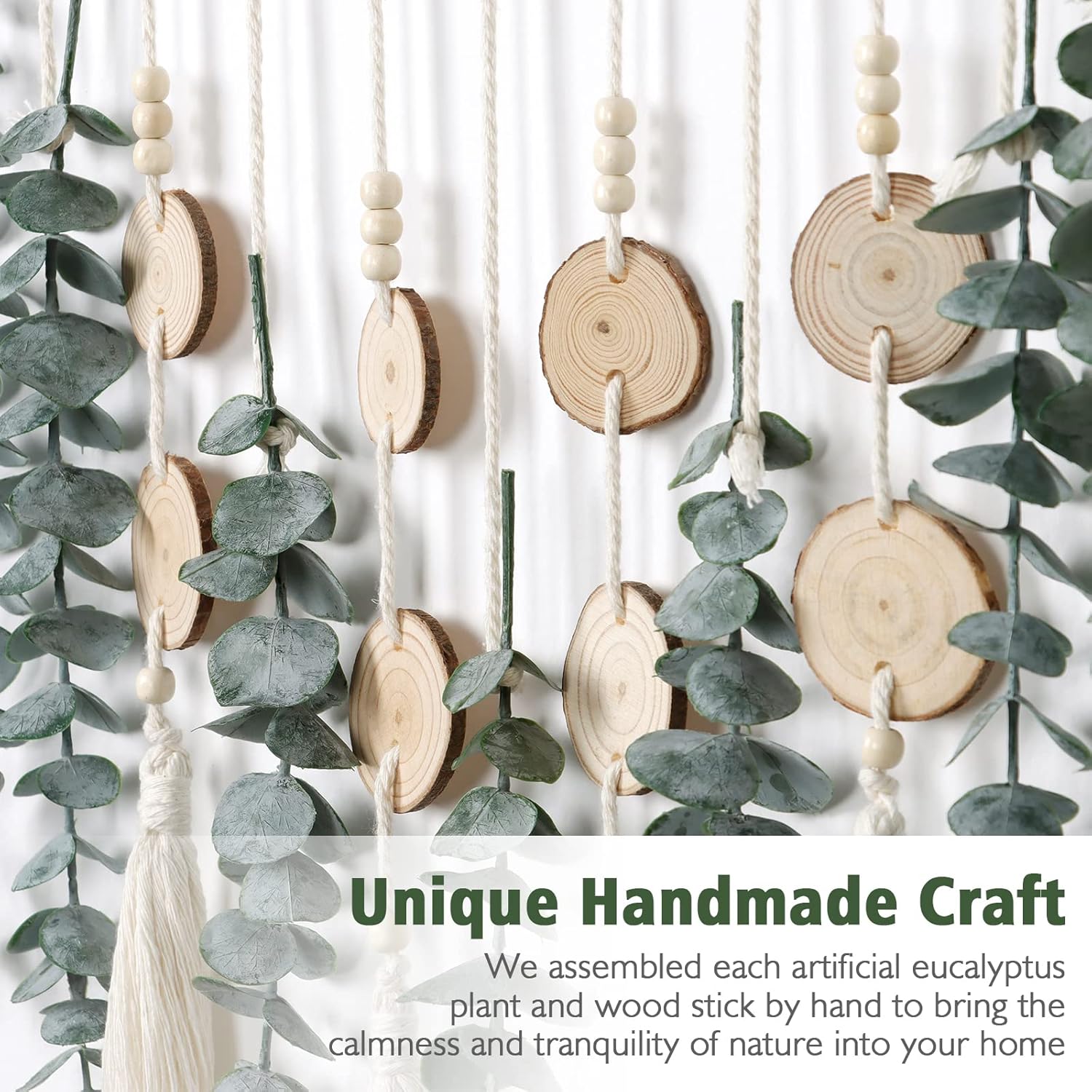 Alynsehom Artificial Eucalyptus Wall Hanging Decor Greenery