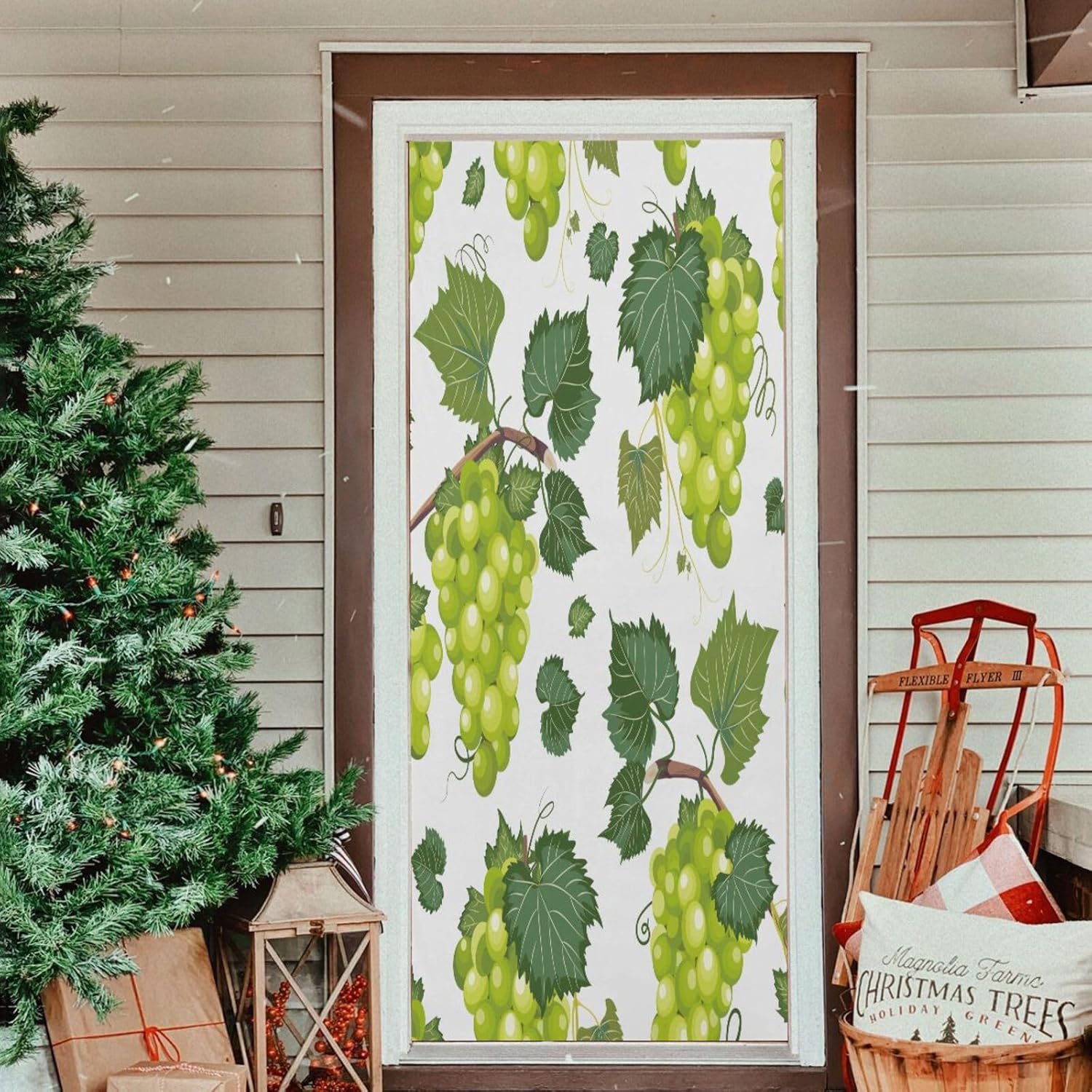 Susiyo White Grape Bunch Halloween Door Cover