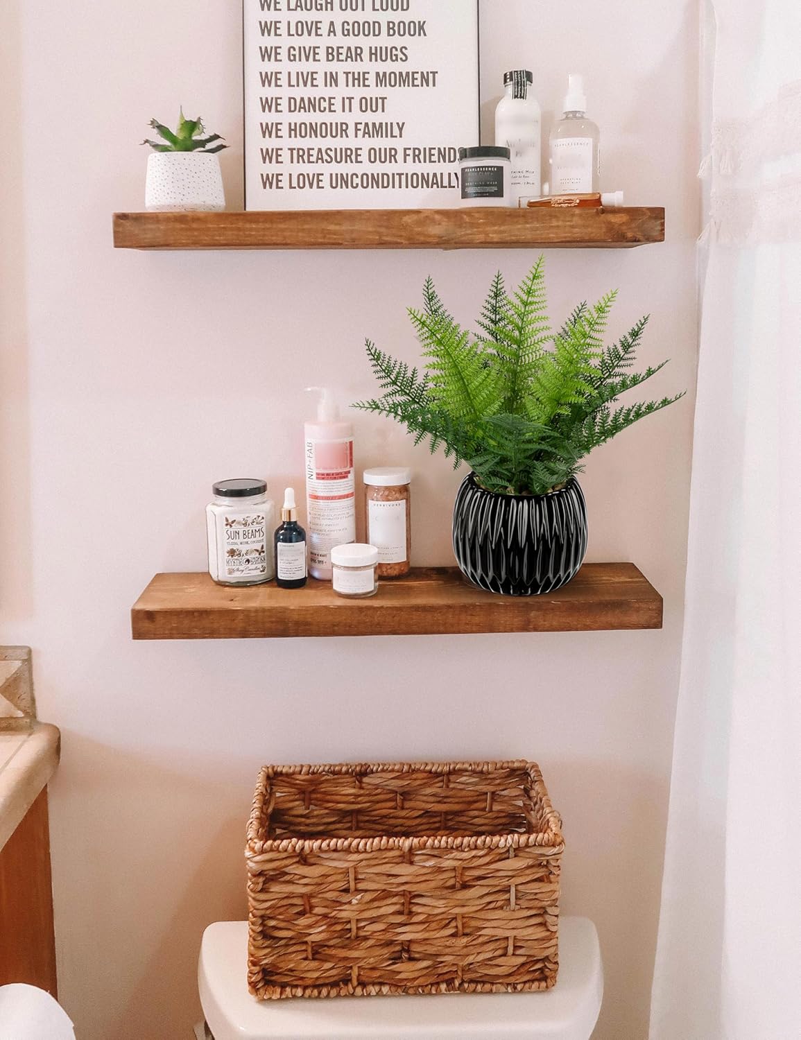 DILATATA Faux Plant 13 Artificial Potted Fern for Home Office Decor