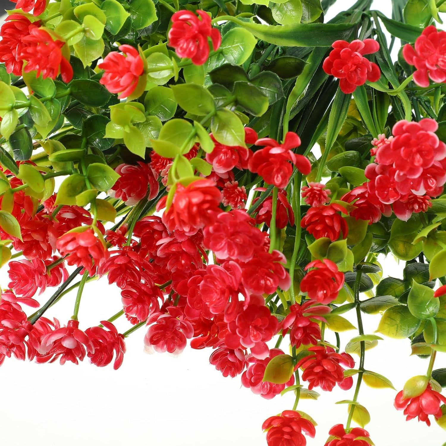 6 Bundles Artificial Flowers for Outdoor Decoration