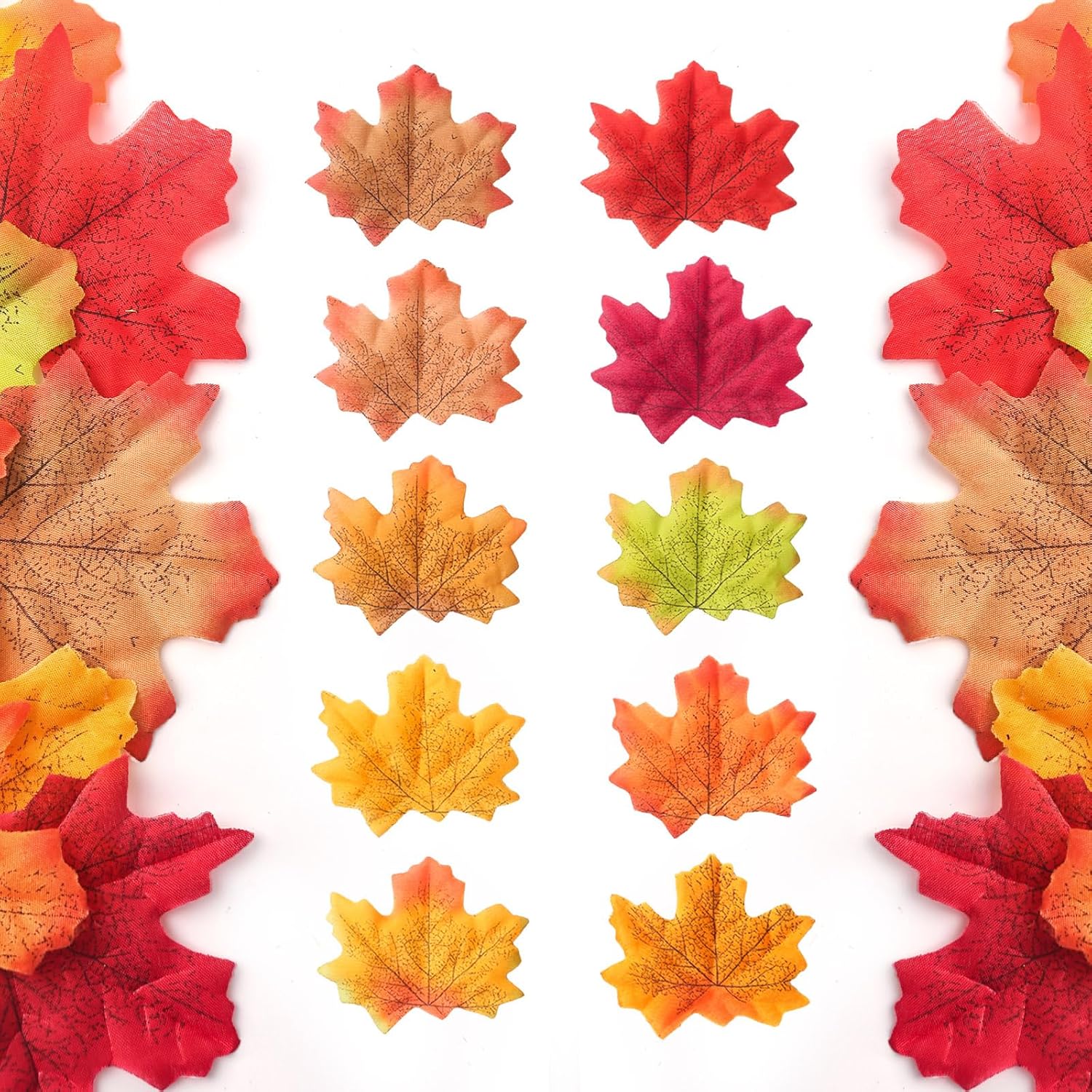 FUTUREPLUSX 500PCS Fake Maple Leaves Decorations