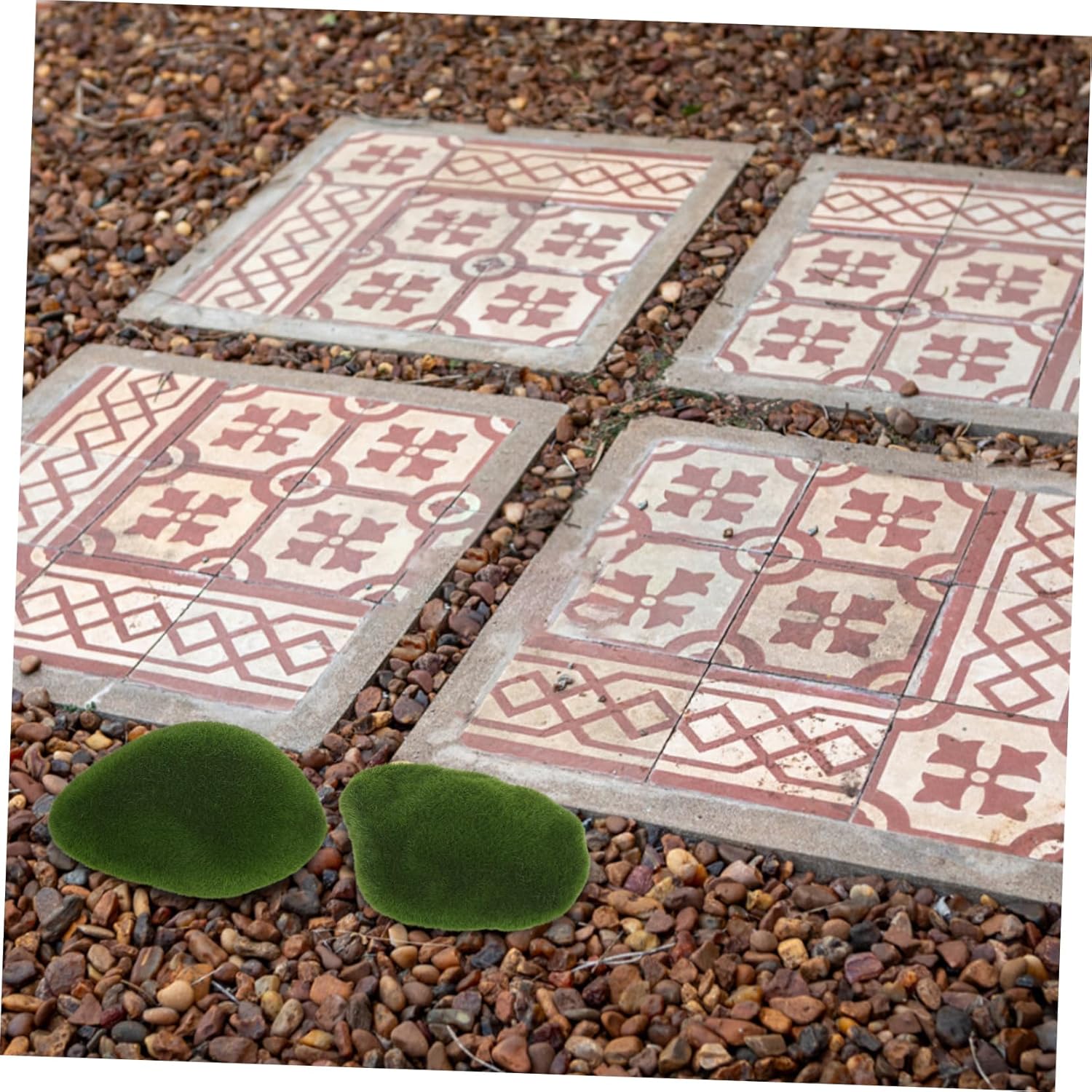 VICASKY 6pcs Artificial Moss Rocks for Home Decor Crafting
