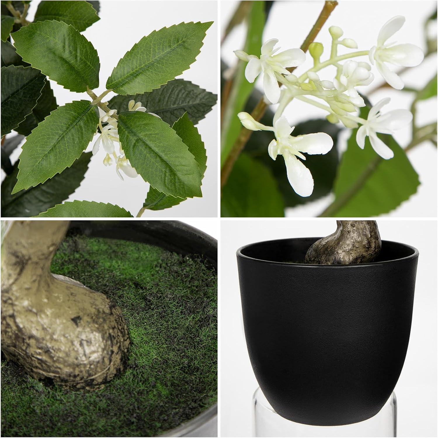 Briful 165 Inch Artificial Laurel Bay Tree with Black Pot