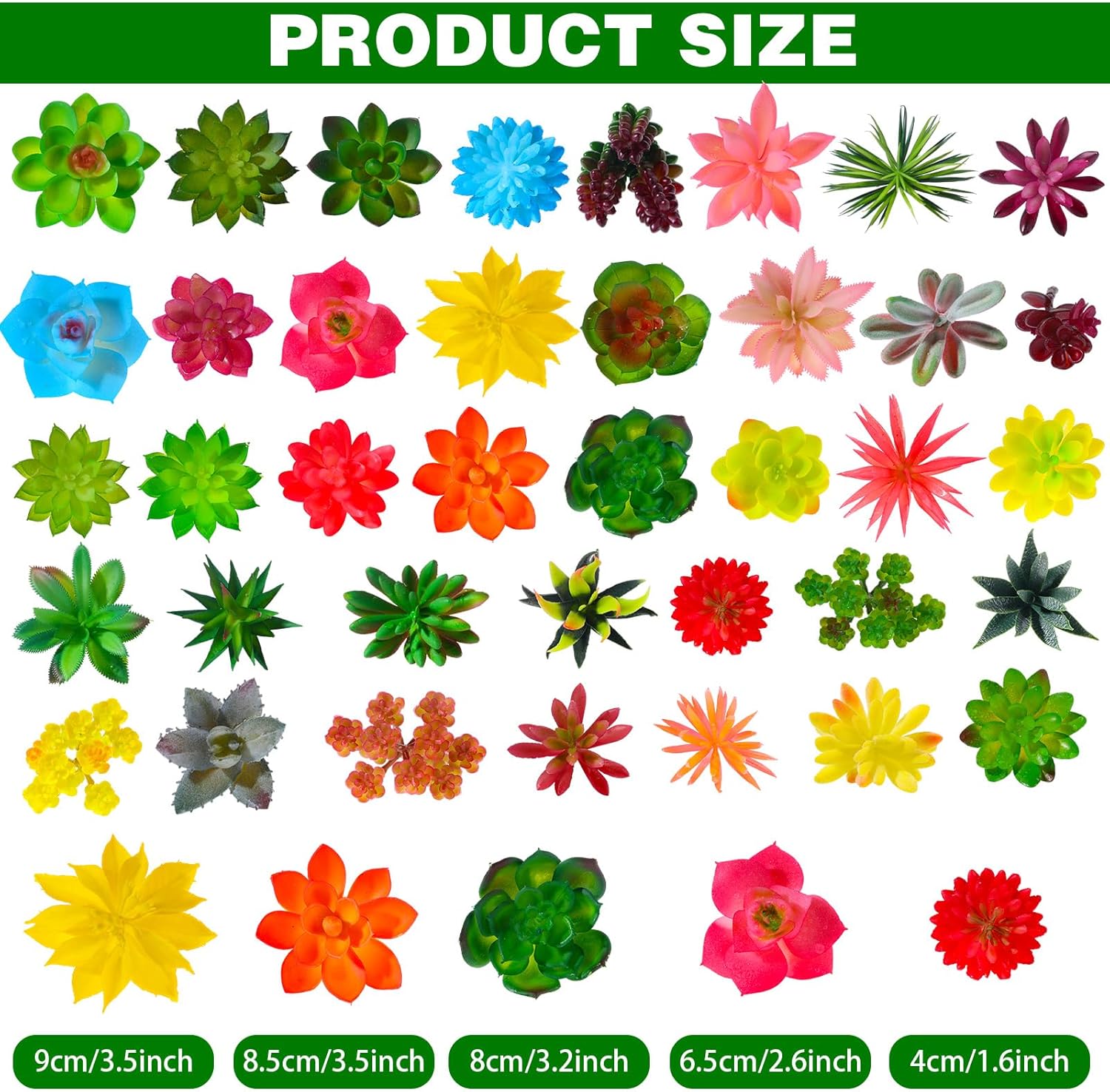 WILLBOND 38 Pcs Christmas Mini Artificial Succulents Bulk