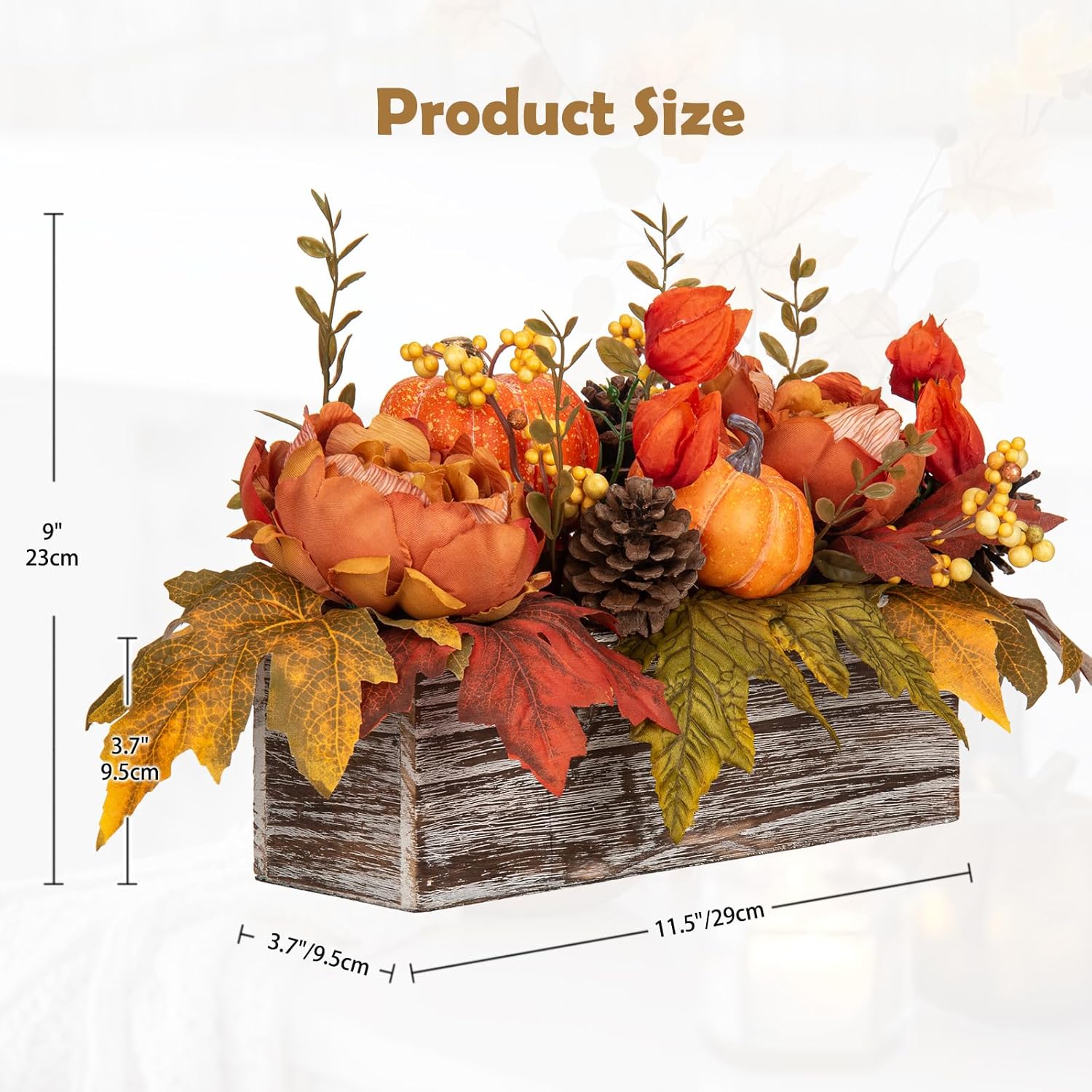 DILATATA Fall Decor Autumn Harvest Centerpiece