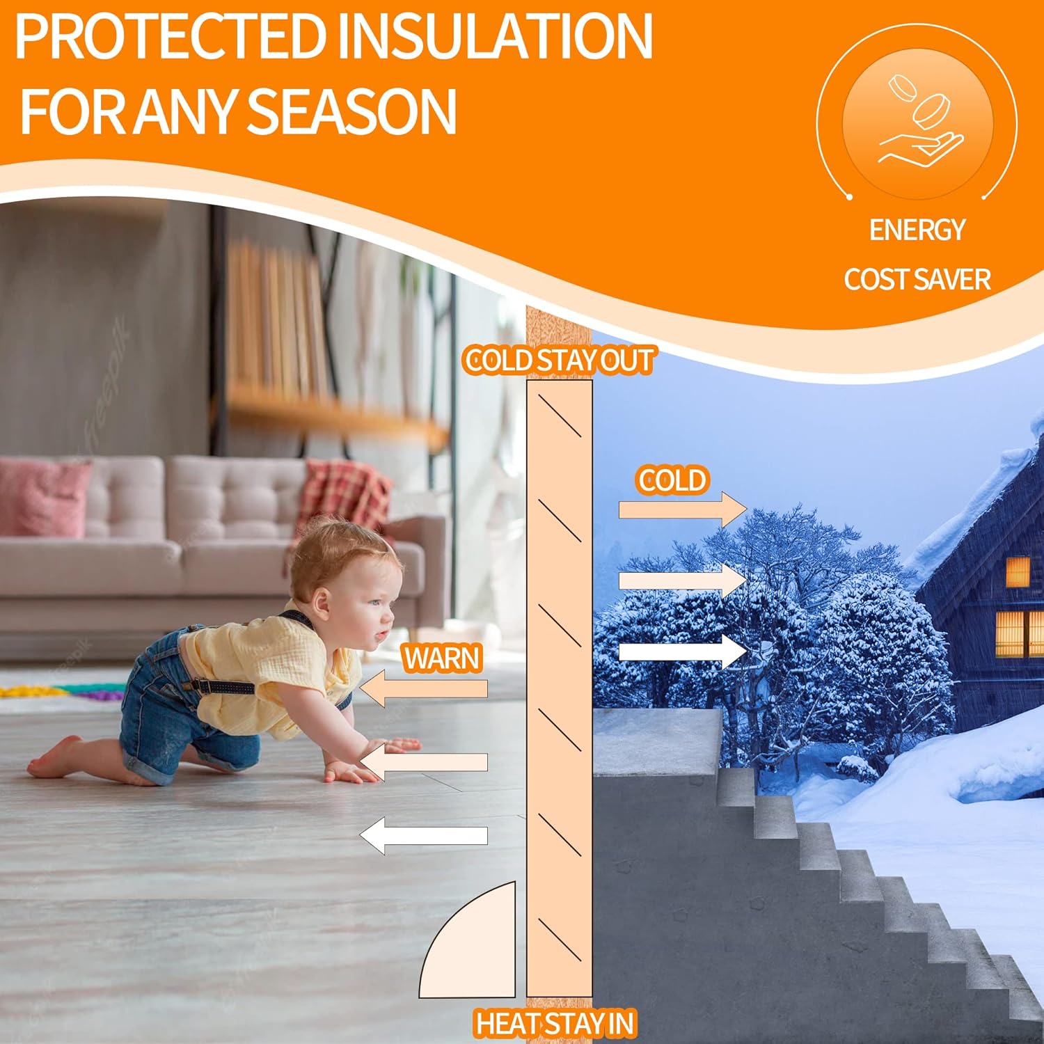 TORRAMI 36 Inch Door Draft Stopper Heavy Duty Insulation