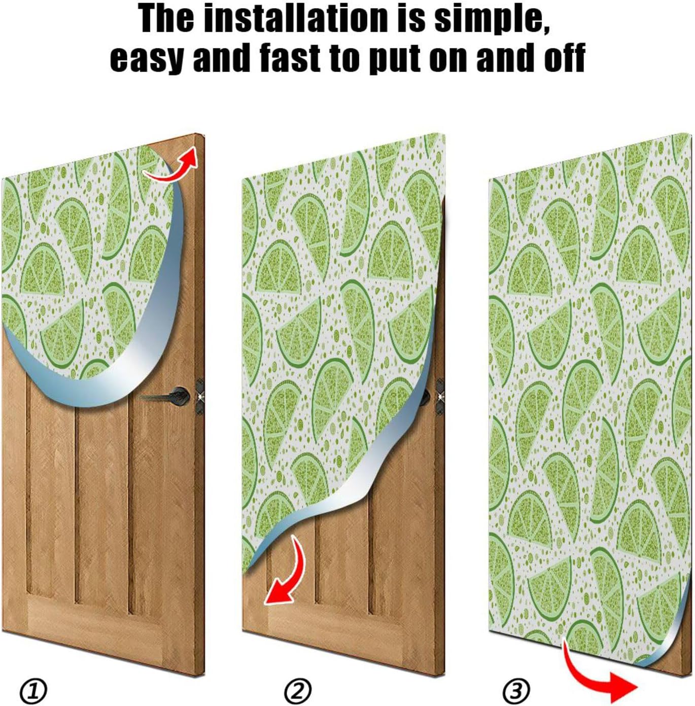 Susiyo Green Limes Halloween Door Cover Stretch Fabric Decor