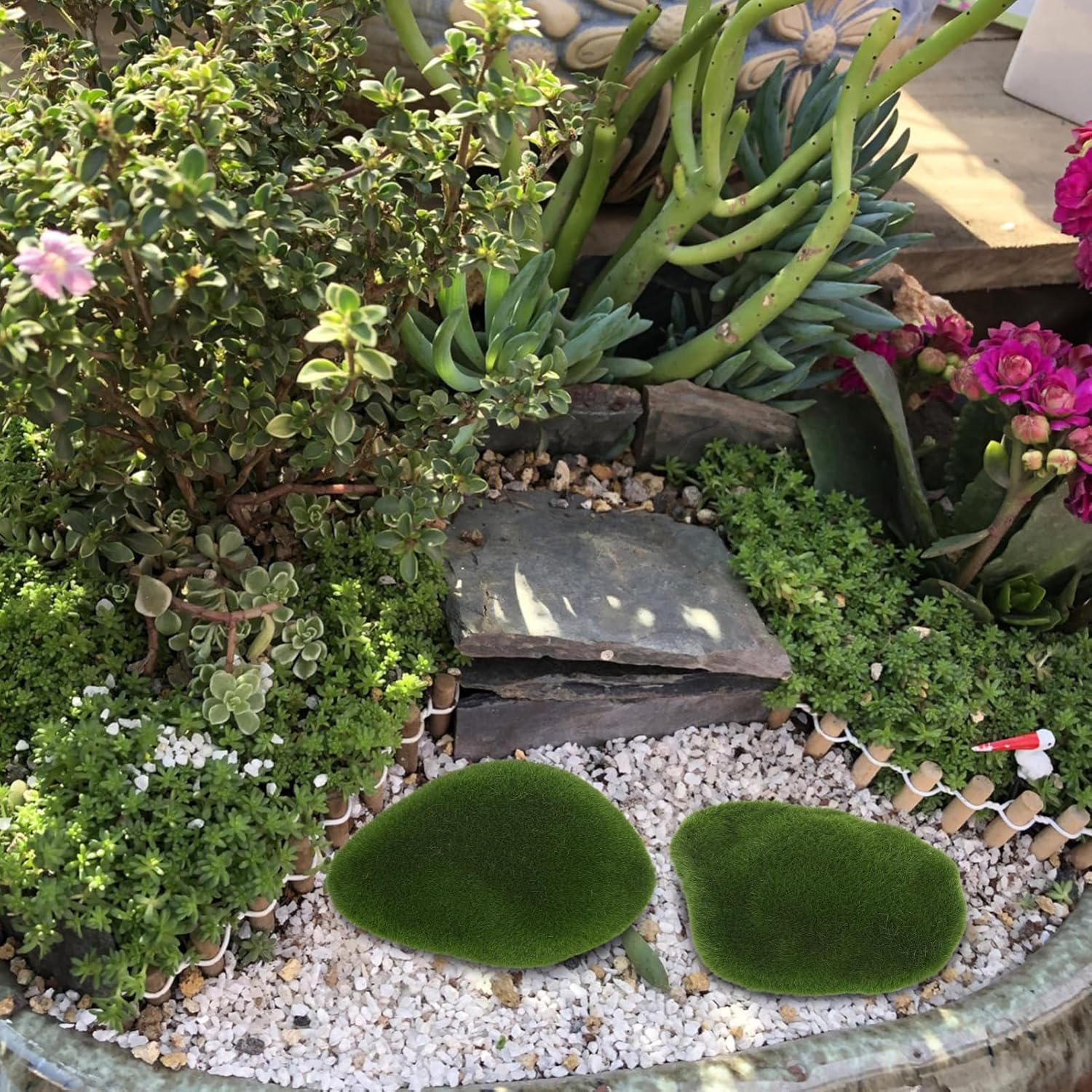 6pcs Decorative Fake Moss Balls for Home Garden Decor