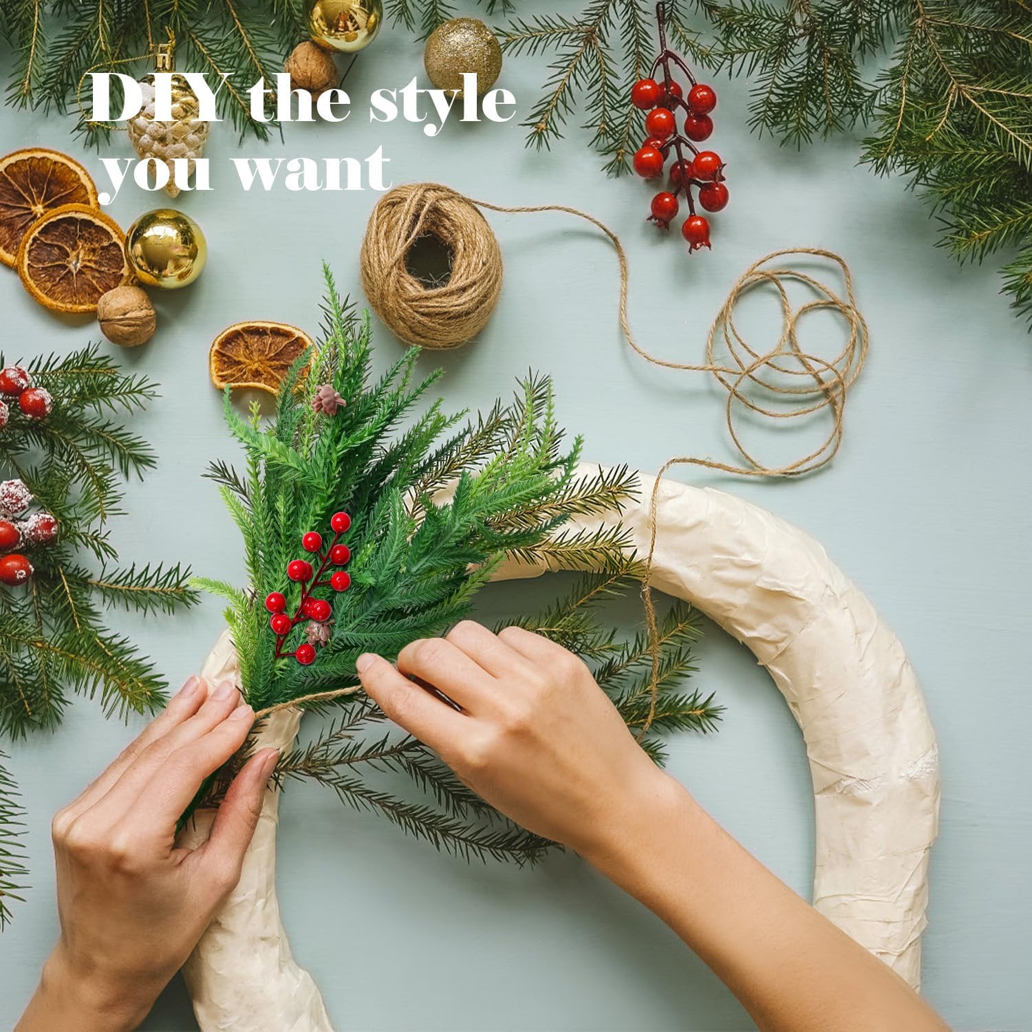 Norfolk Pine Branches 12pcs Artificial Christmas Garland
