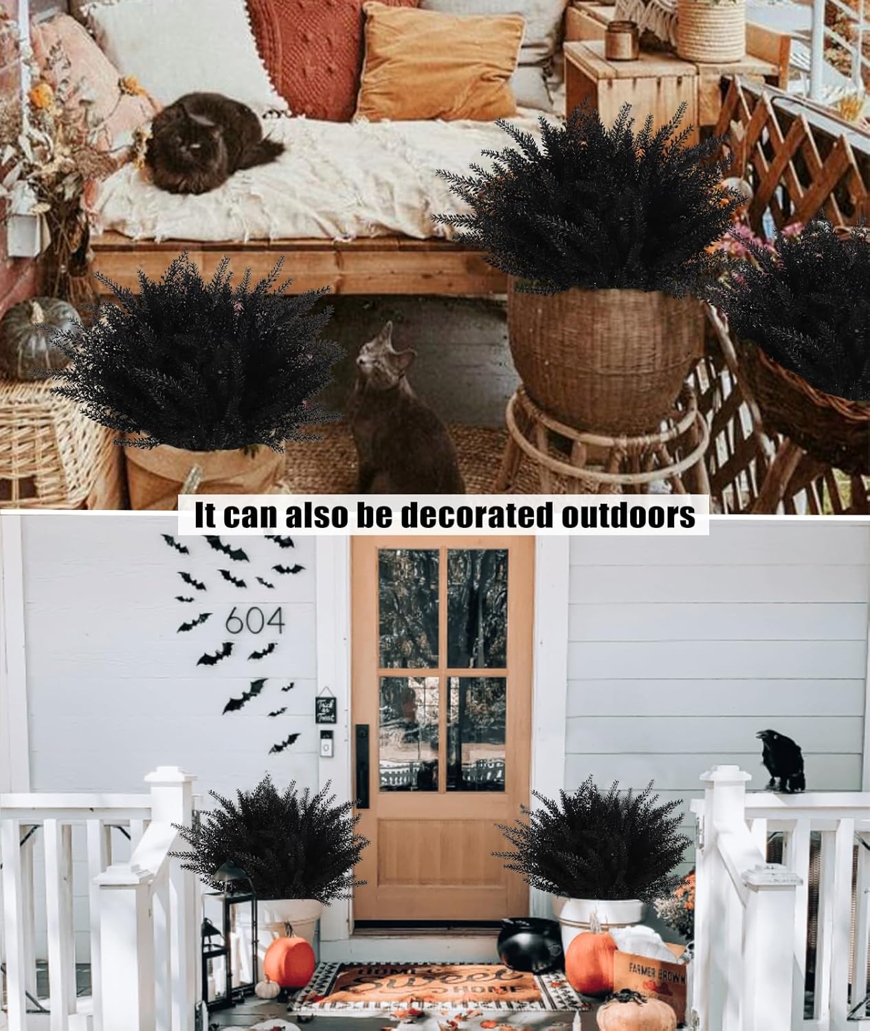 RECUTMS 12 Pcs Artificial Lavender Bouquets UV Resistant Fake Flowers for Home Decor