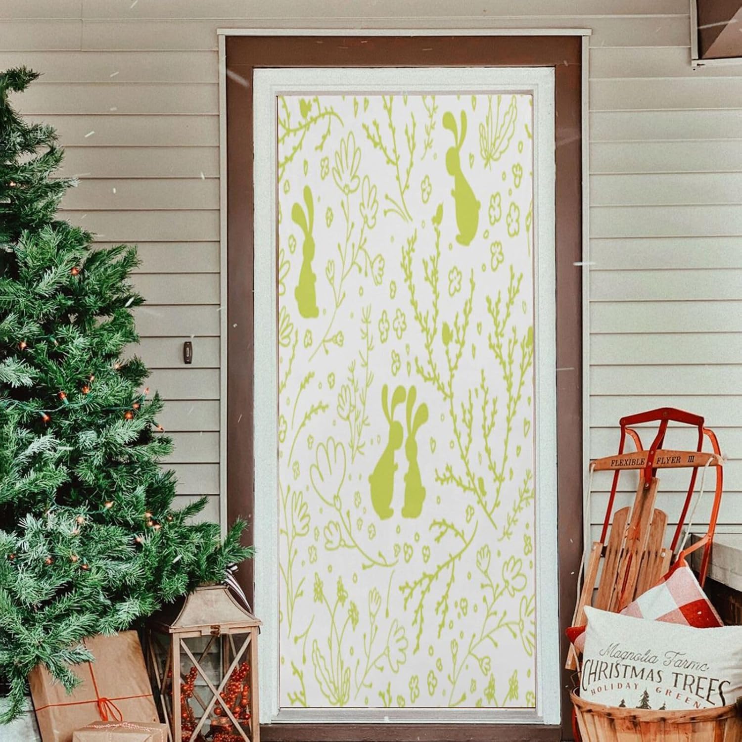 Susiyo Spring Green Rabbit Halloween Door Cover