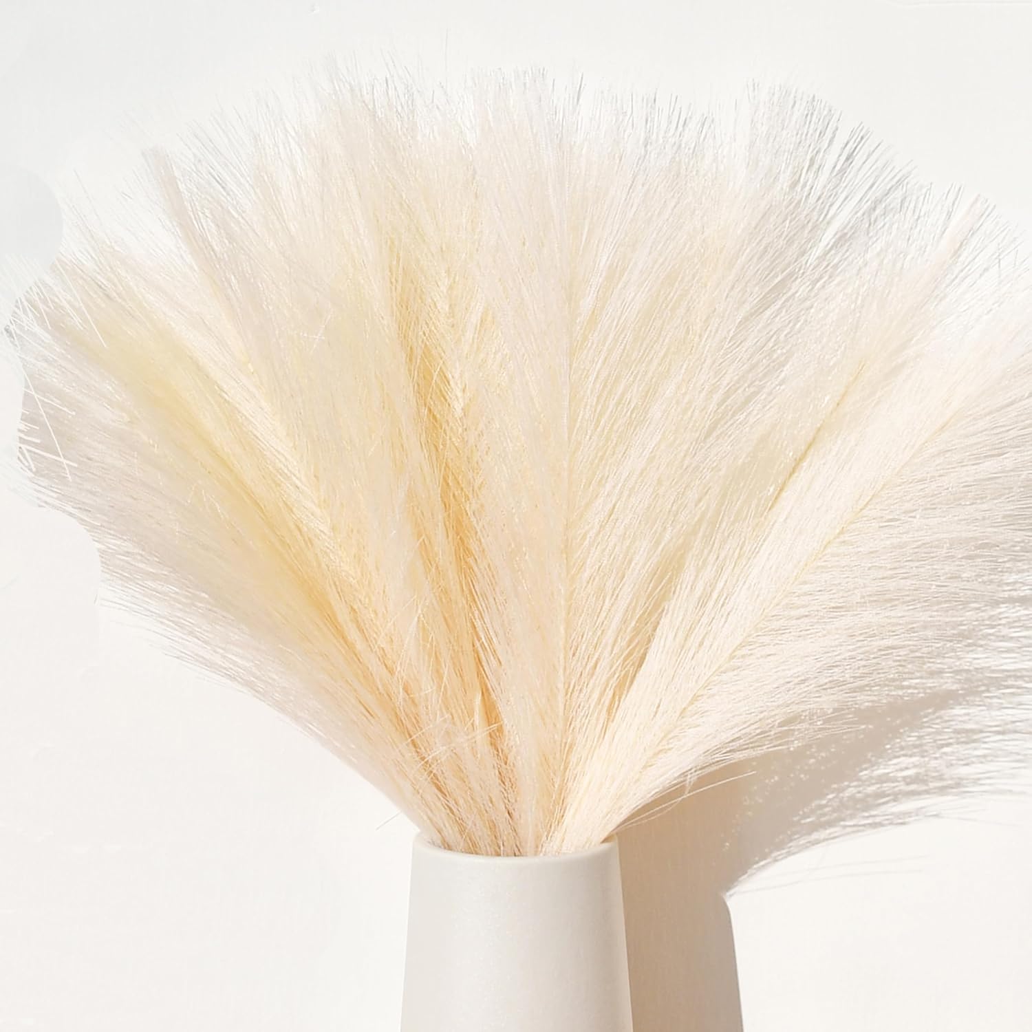 Mandys Ivory Silk Pampas Grass Bouquet 20 Stems