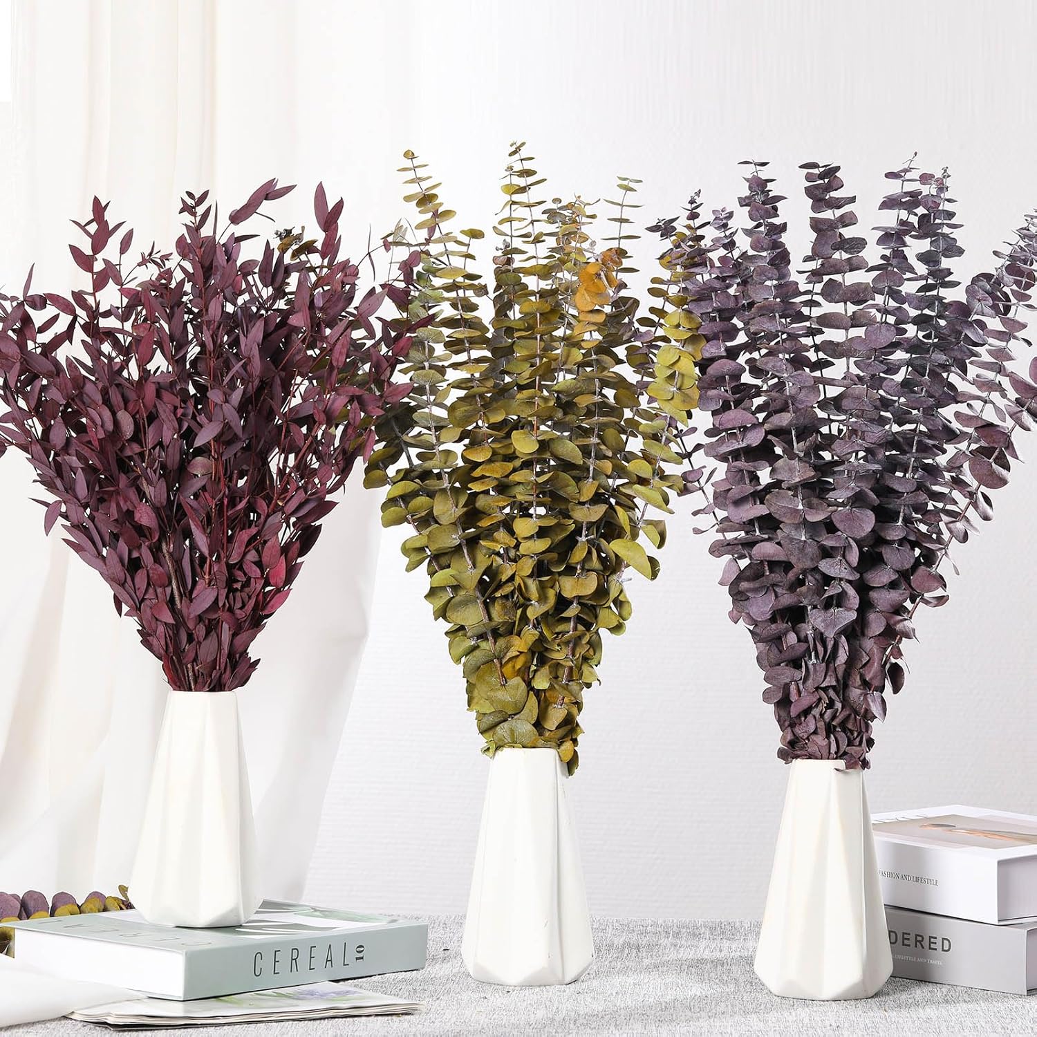 Skalago Dried Eucalyptus Leaves Garlands for Home Decor