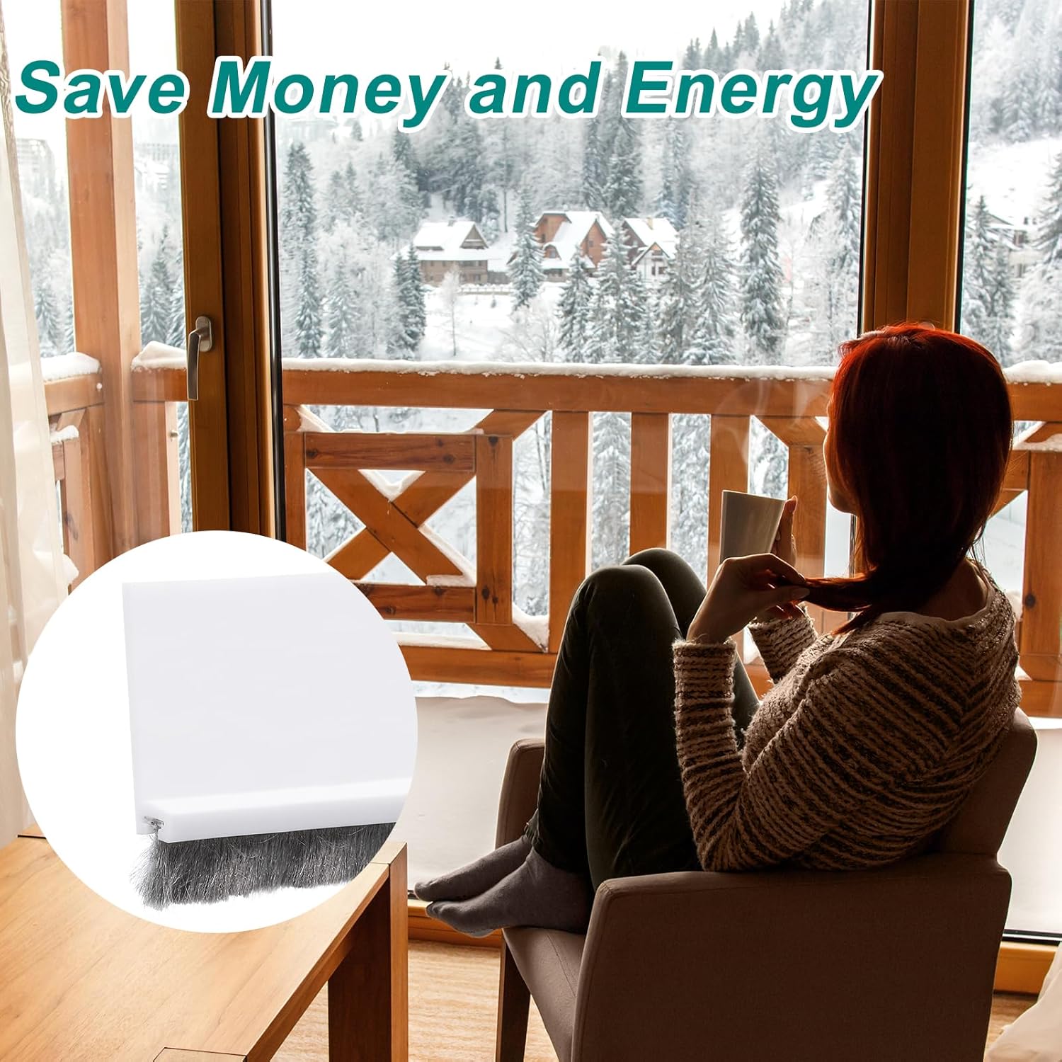 Uxcell Door Sweep 2 x 40 Draft Stopper with Self Adhesive for Doors