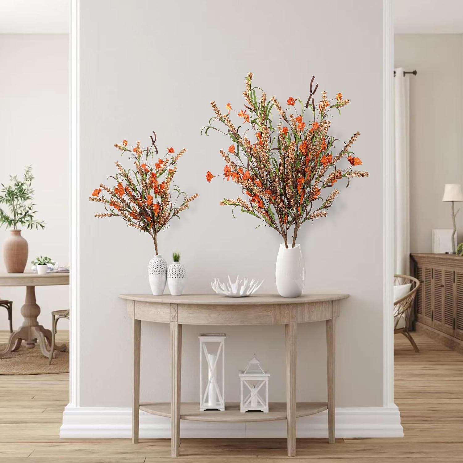 Sggvecsy Artificial Fall Flowers 6 Pcs 16 Inch Floral Arrangement