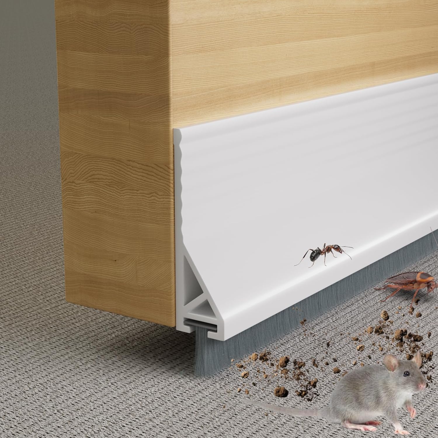 39 Inch Under Door Draft Stopper with Brush