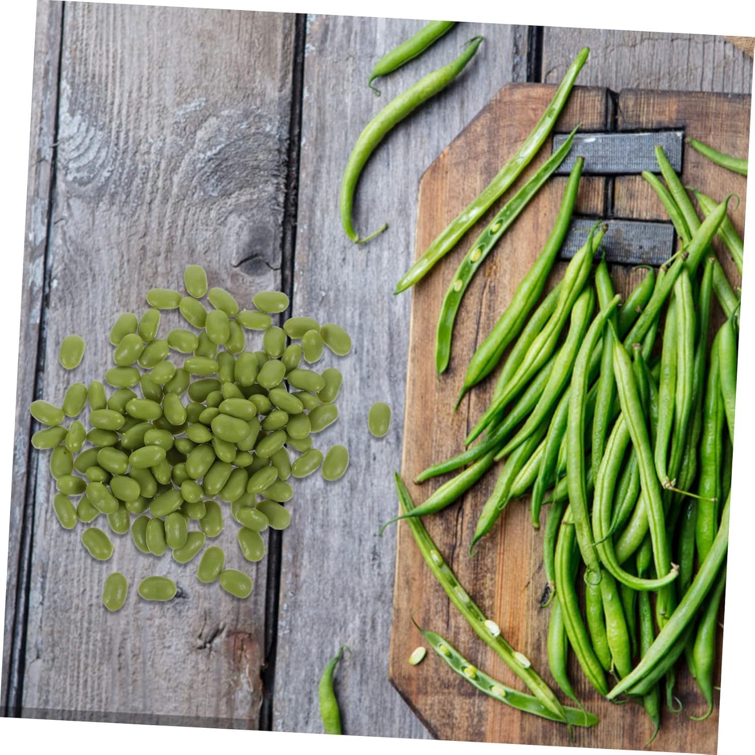 HOMSFOU Artificial Green Bean Decor for Kitchen
