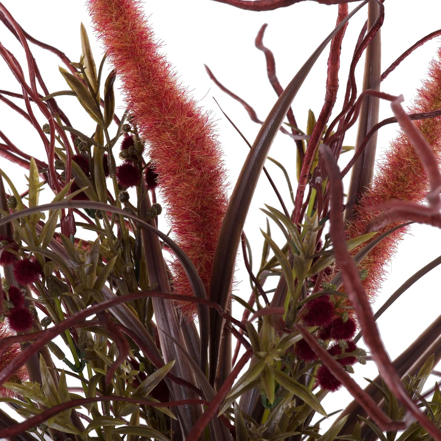 Vickerman Artificial Burgundy Euphorbia Grass Bush 27 Inch