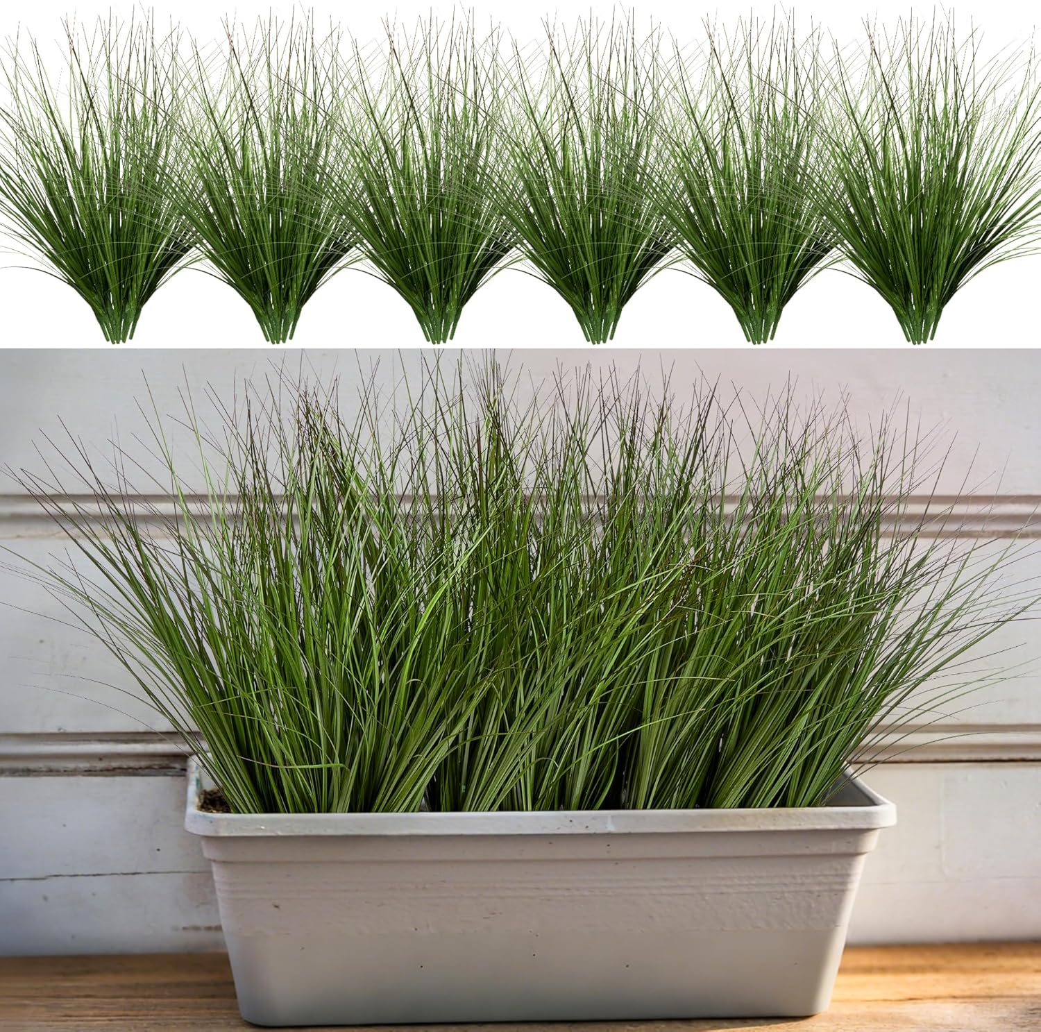 48PCS Artificial Wheat Grass Plants for Indoor and Outdoor Decor