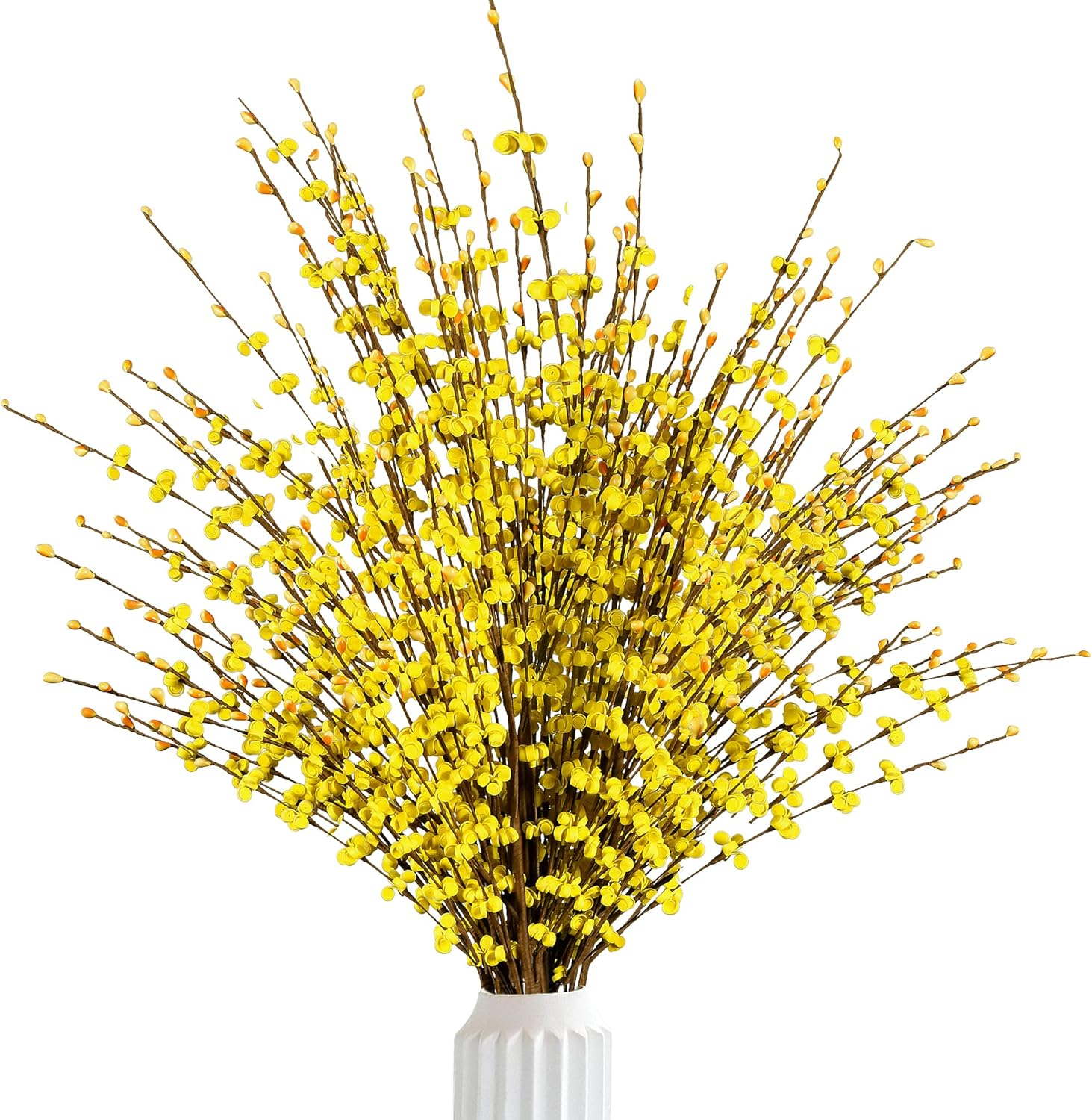Sggvecsy 10 Pcs 295 Inch Artificial Jasmine Flowers Bouquet Yellow