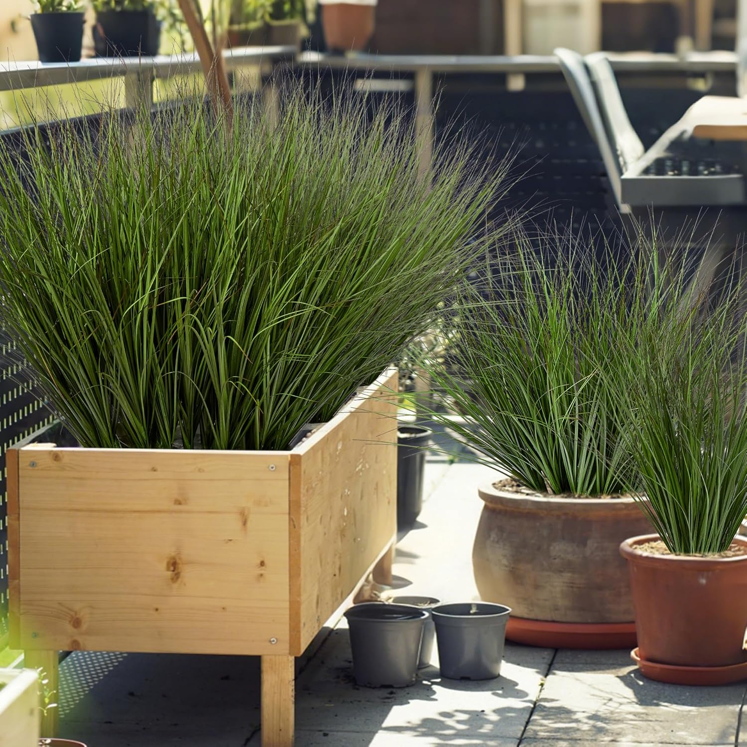 48PCS Artificial Wheat Grass Plants for Indoor and Outdoor Decor