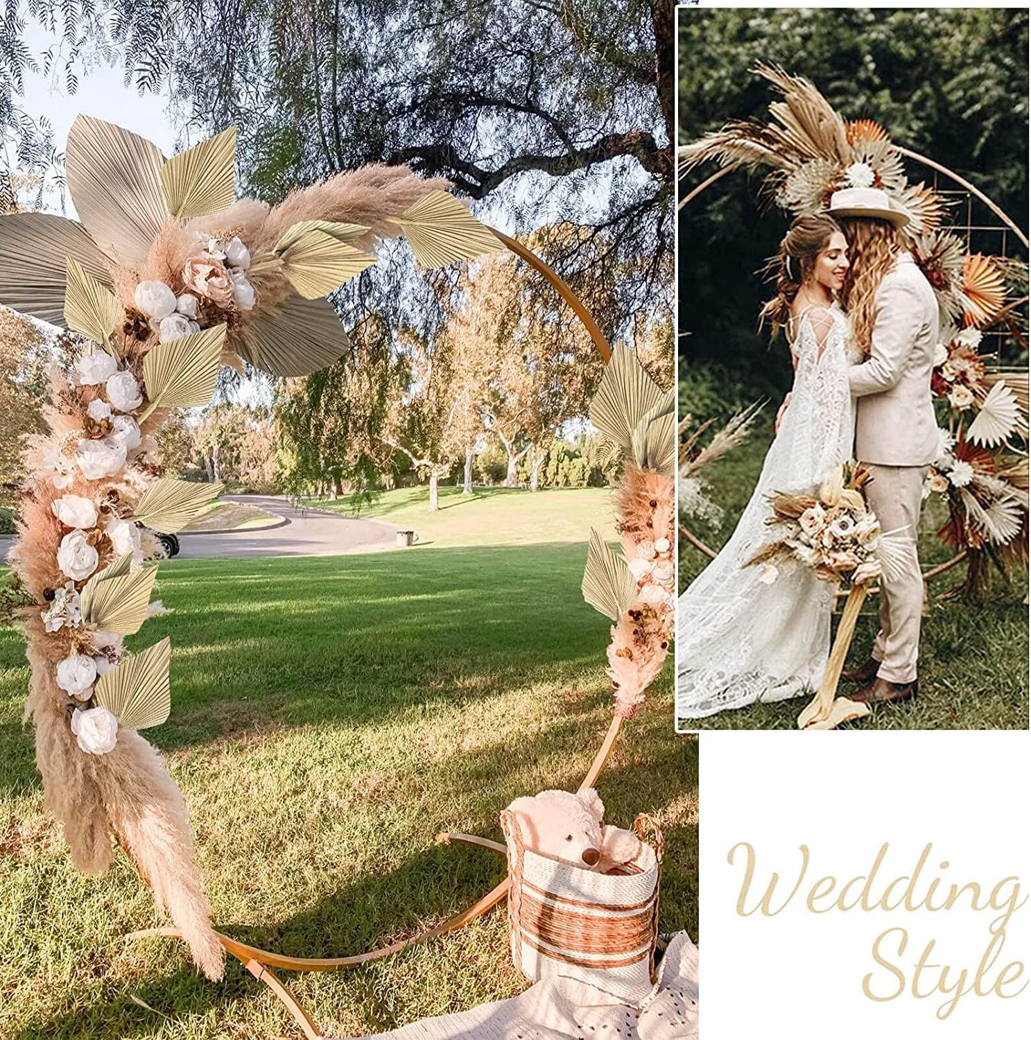 Boho Dried Palm Leaves 6 Pcs Natural Palm Plant Spears for Home Office Decor