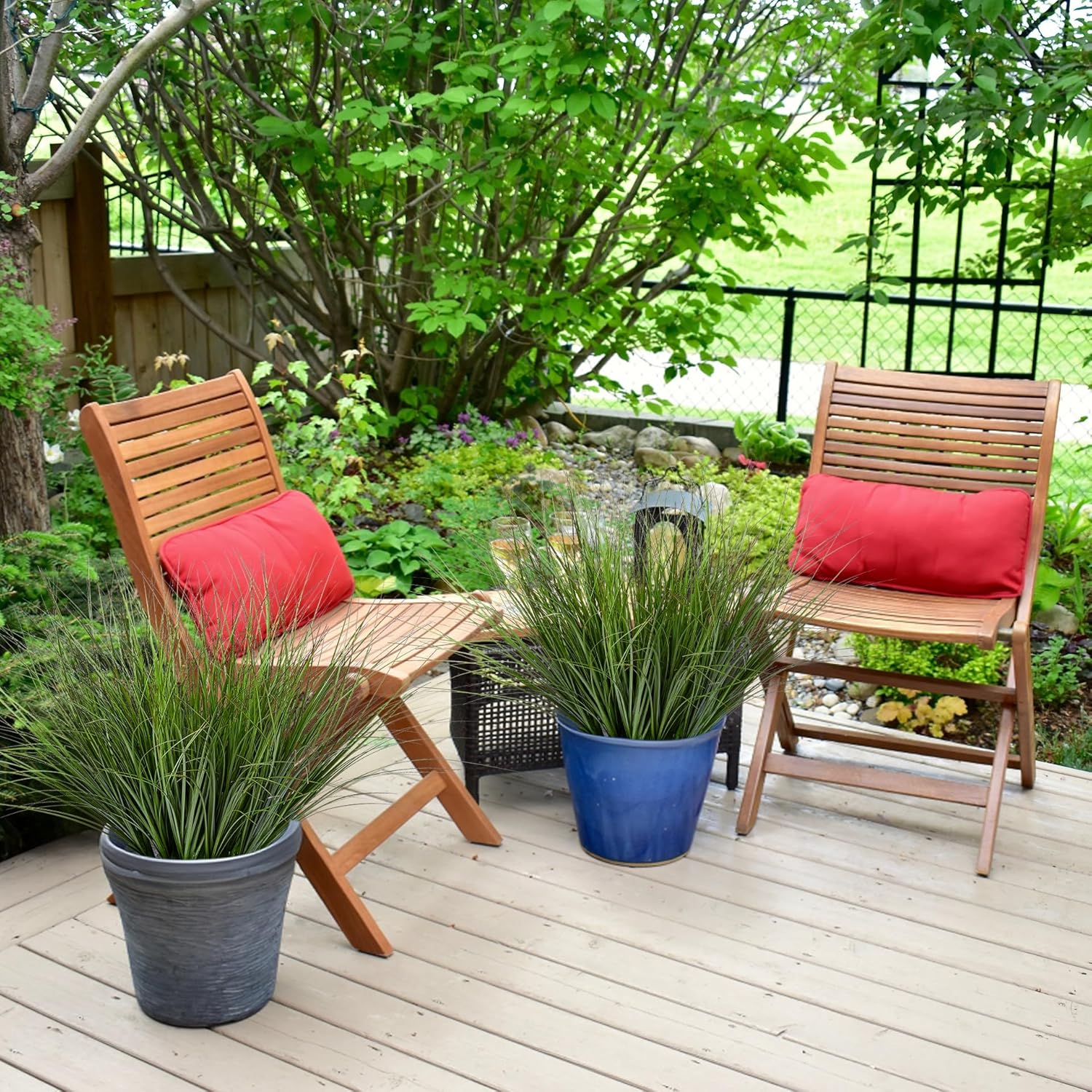 48PCS Artificial Wheat Grass Plants for Indoor and Outdoor Decor