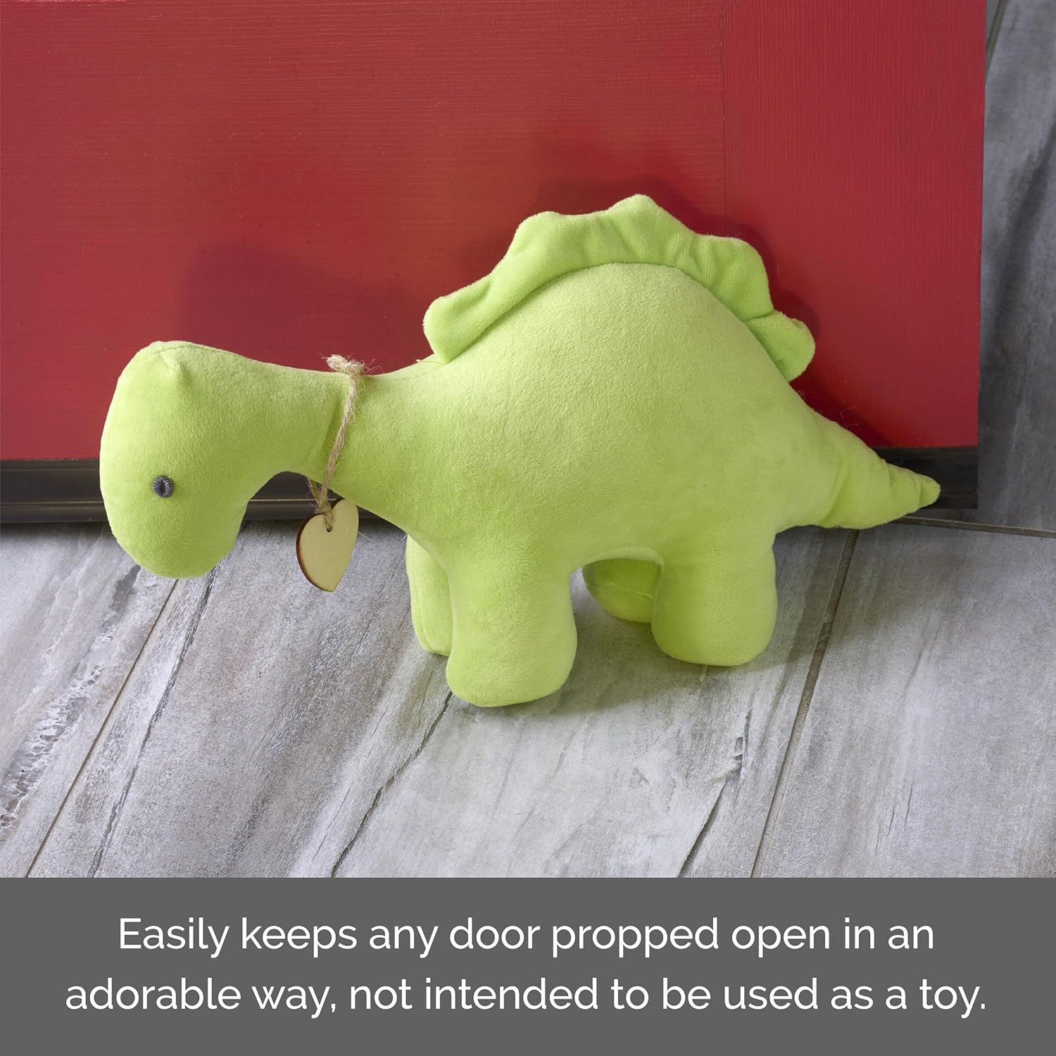 Elements Plush Weighted Green Dinosaur Door Stopper 122x433x689 Inch