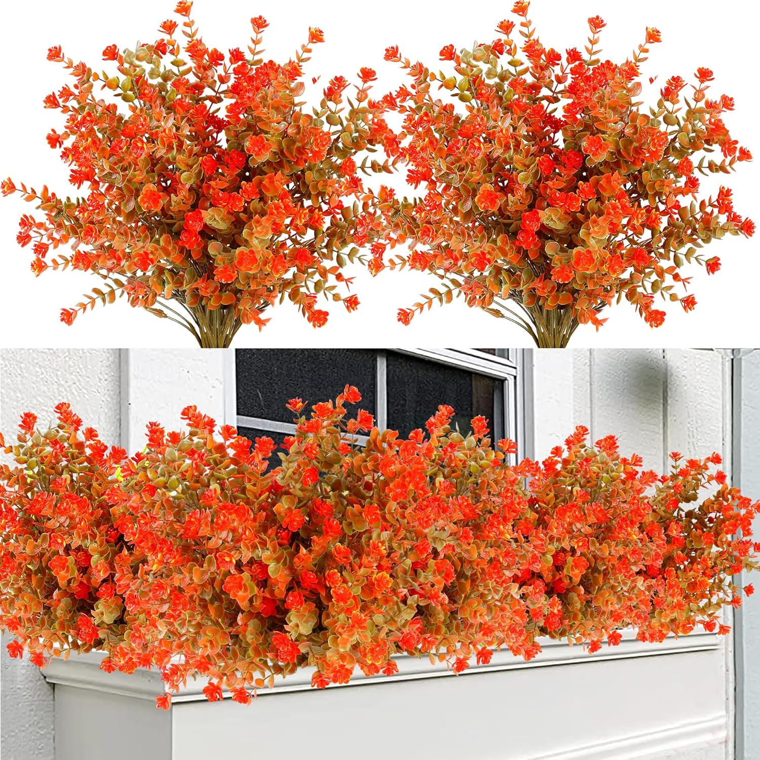 Sggvecsy 12 Bundle Artificial Eucalyptus Plants for Fall Decor