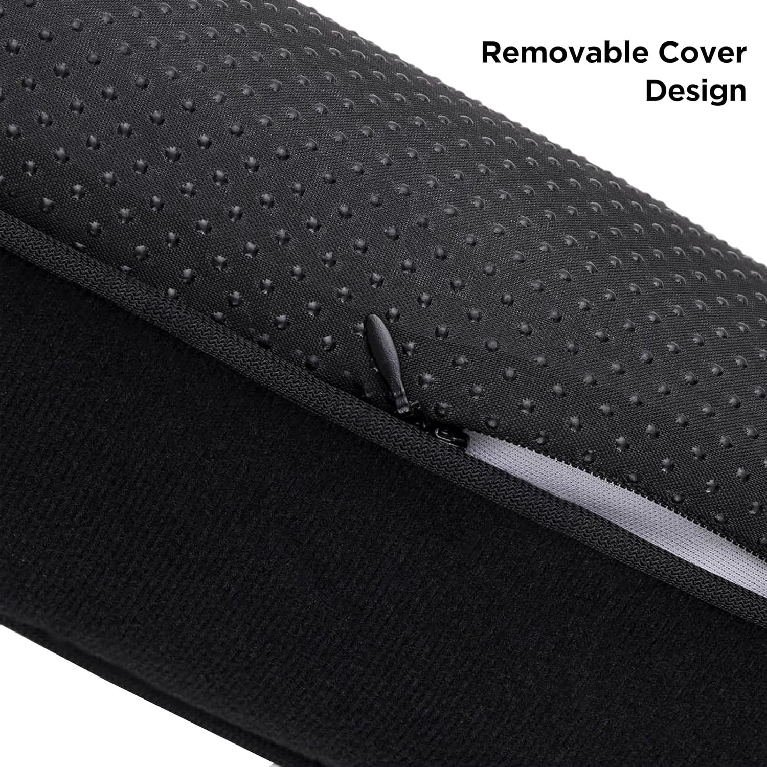 48 Inch Door Draft Stopper with Removable Cover Black