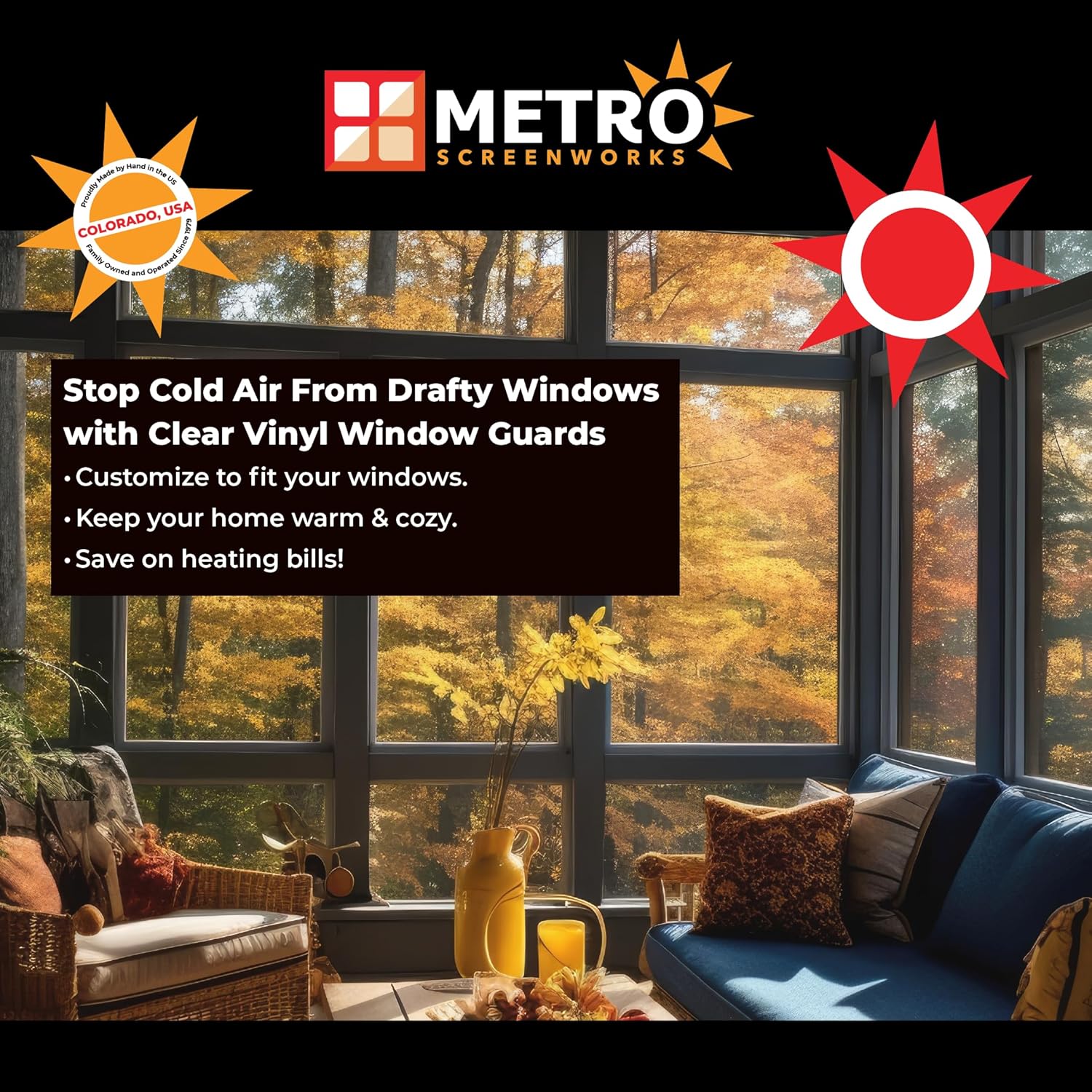 Metro Screenworks Custom Vinyl Draft Blocker for Windows